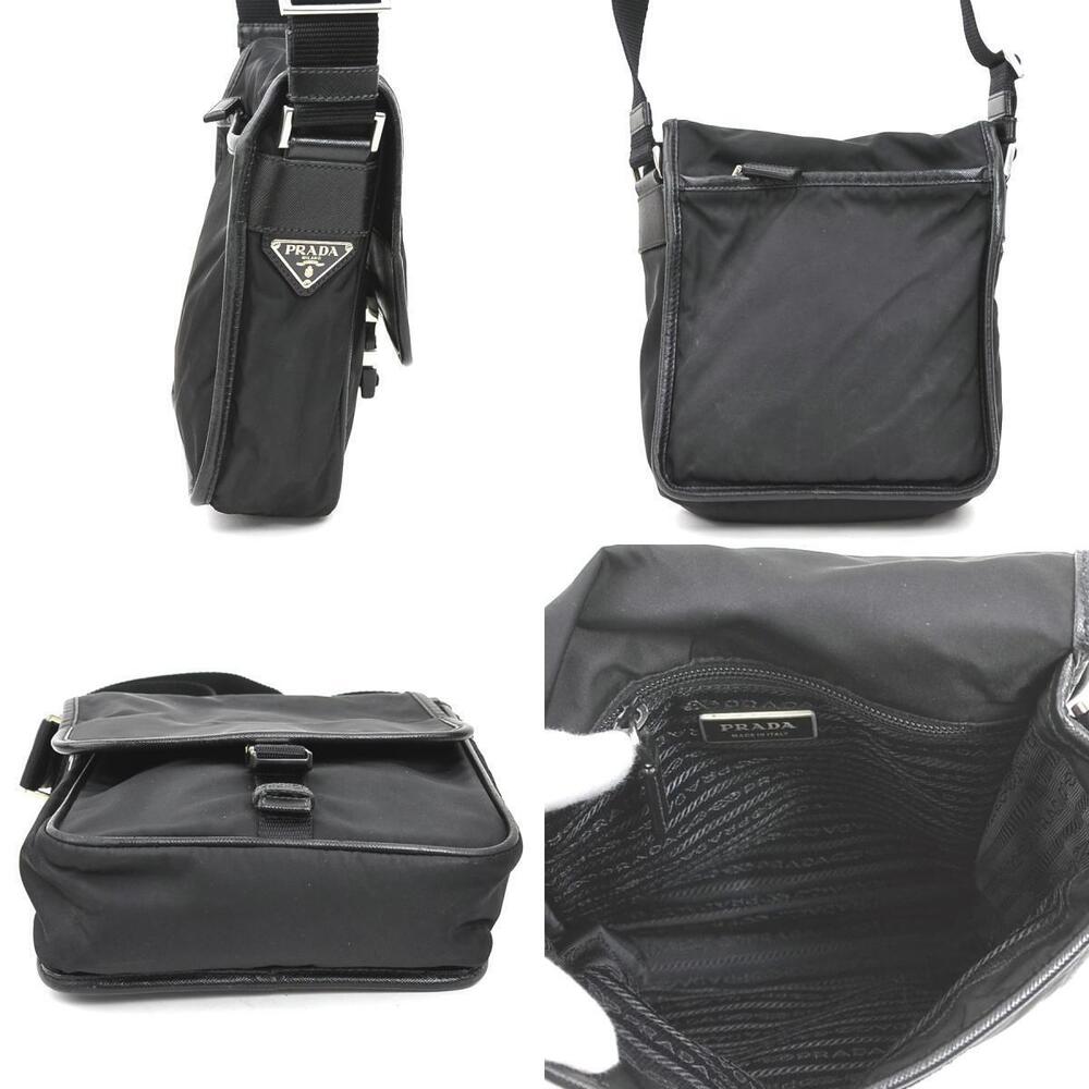 Prada Black Crossbody Silver Bag Shoulder Black Silver